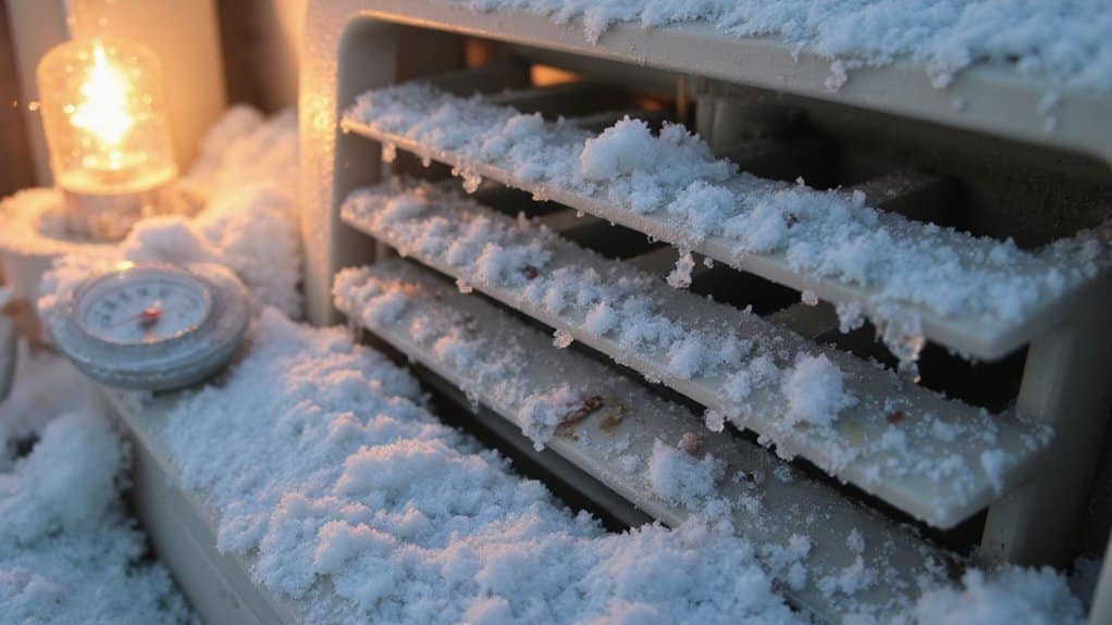 Common causes of air conditioner freeze ups including dirty filters and low refrigerant