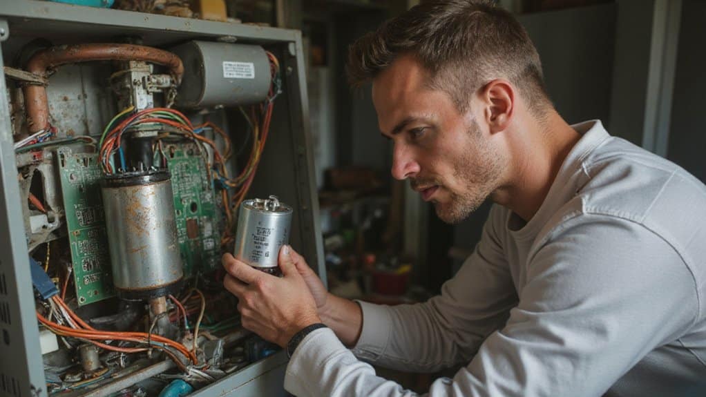 AC capacitor component used in an air conditioning system