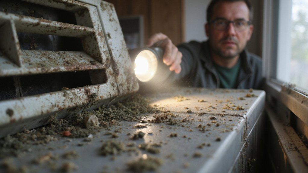 Mold and mildew growing inside an air conditioning system