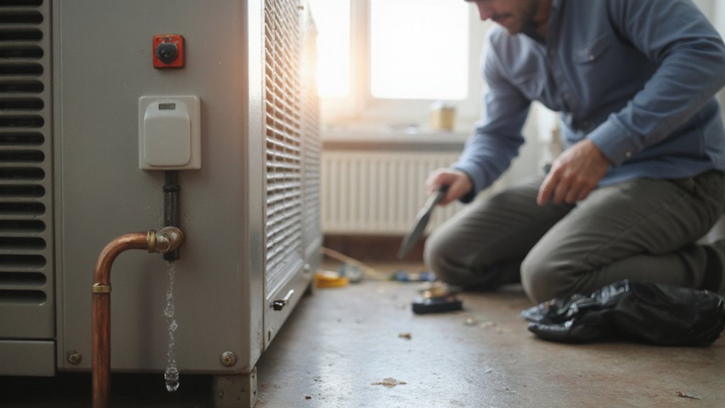 AC refrigerant leak causing warm air and poor cooling