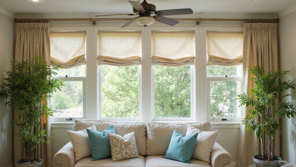 Window treatments helping reduce heat entering a home
