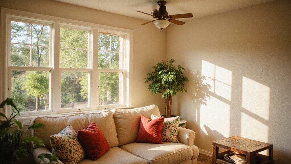 Home insulation and sealed windows and doors helping keep cool air inside