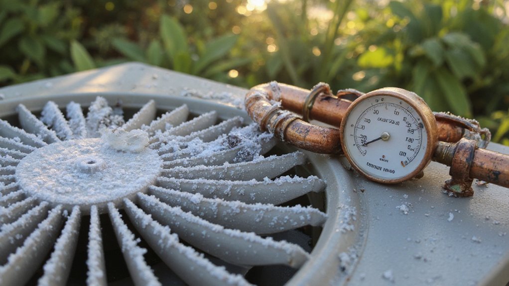 Air conditioner affected by low refrigerant and reduced cooling performance