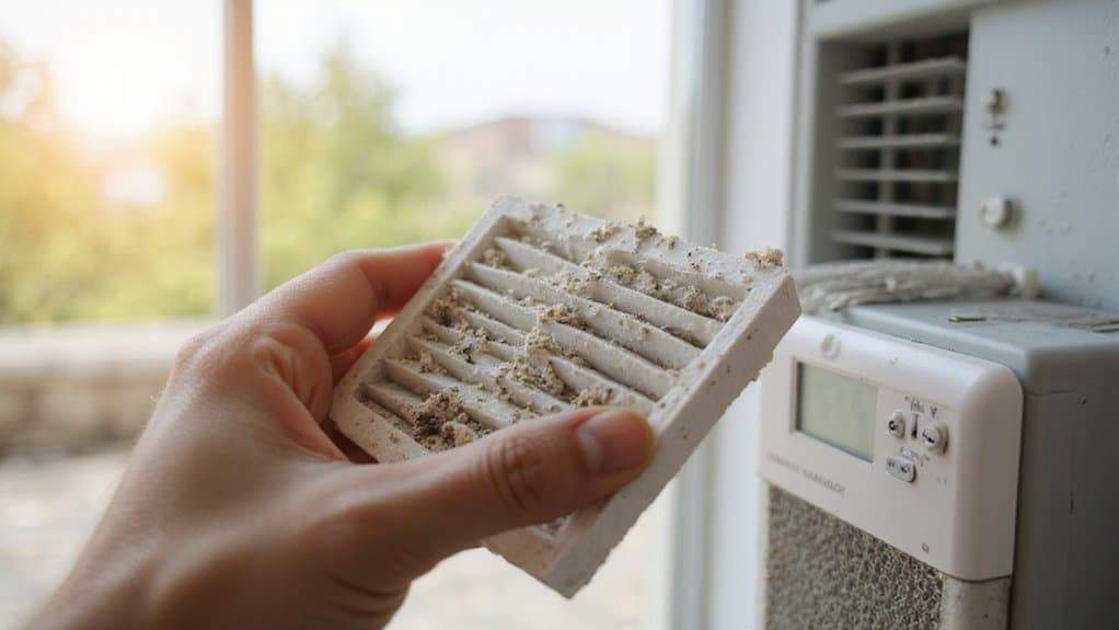 Clean AC filter helping maintain airflow and reduce unnecessary energy use