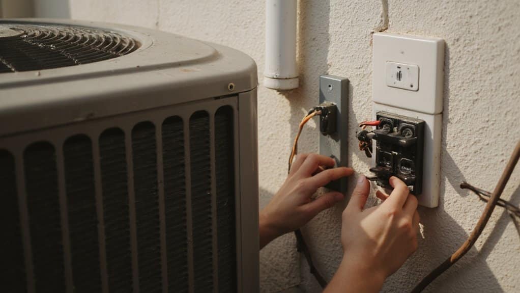 Checking the power supply and circuit breaker for an air conditioner