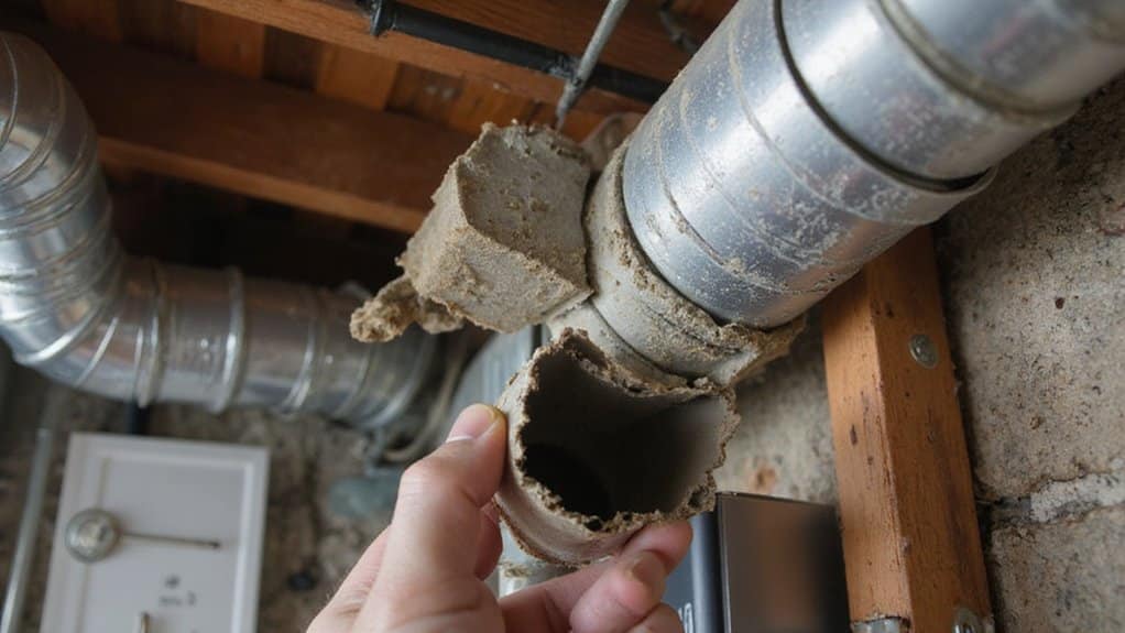 Heat pump ductwork with restricted airflow