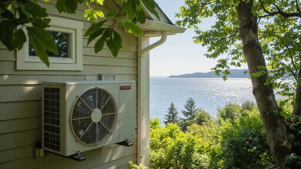 Heat pump system serving a Vancouver Island home