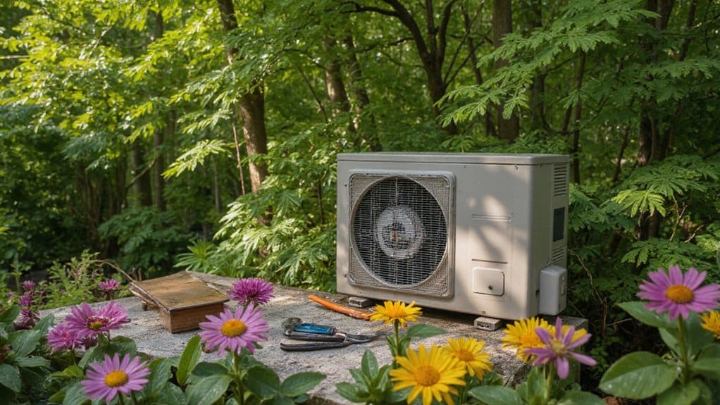 Heat pump maintenance and outdoor unit care at a Vancouver Island home