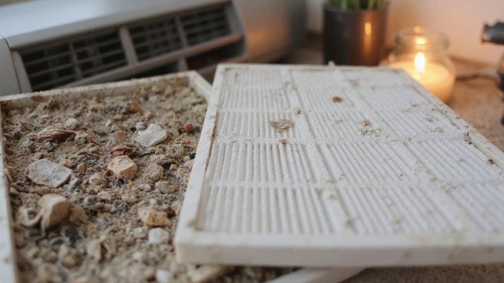 Clean AC filter helping maintain proper airflow and cooling