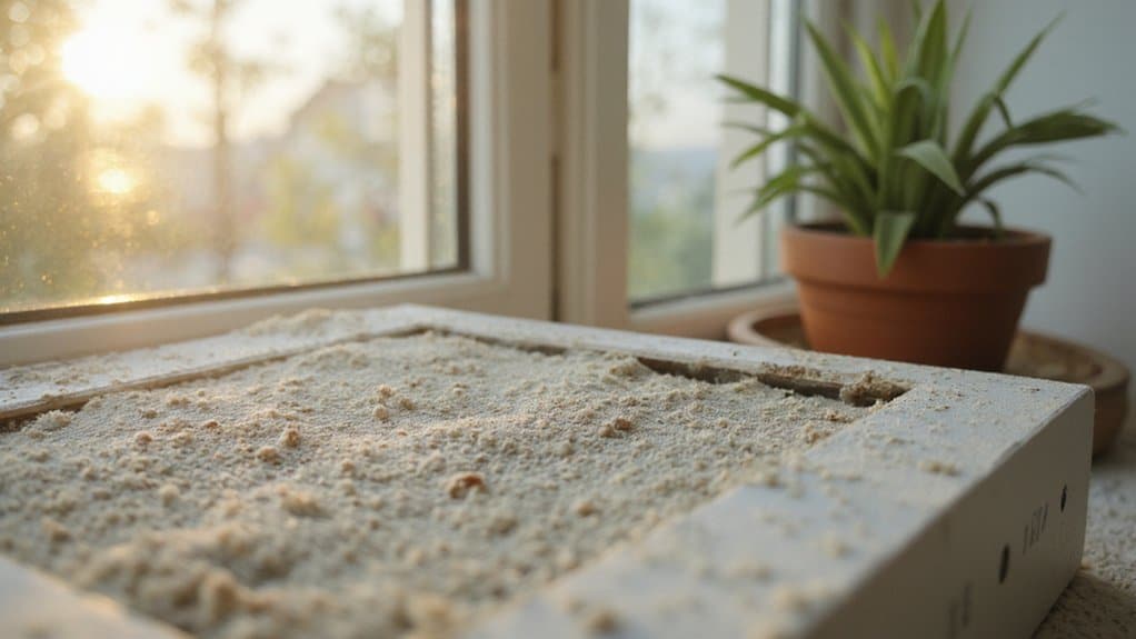 Indoor air quality affected by dust and airborne pollutants in a home