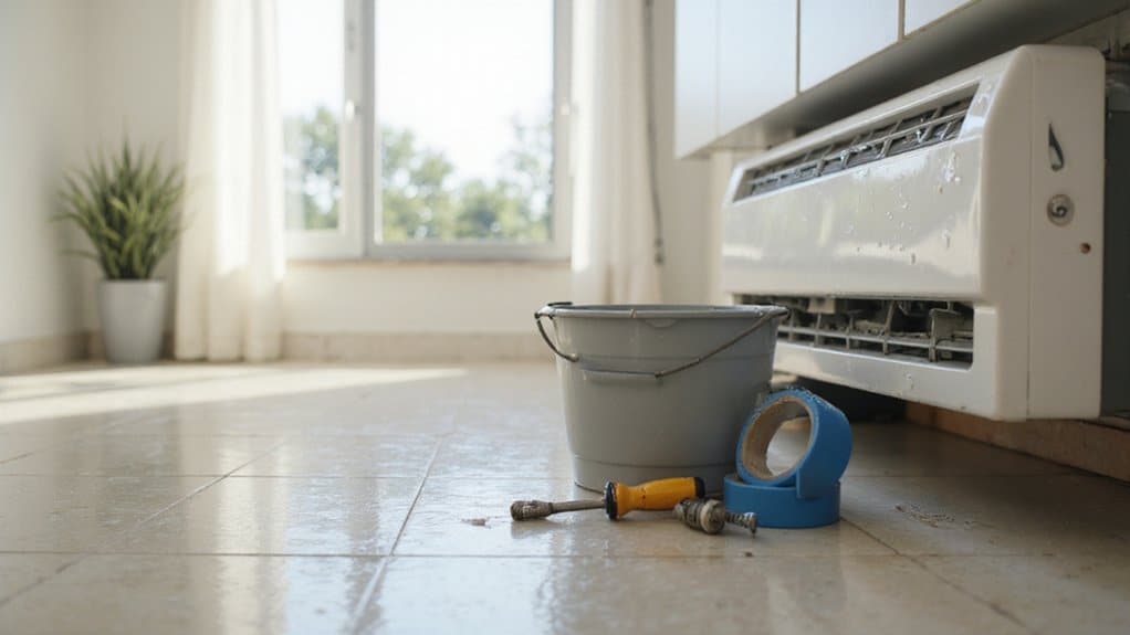 Preventing future water leaks from an air conditioner