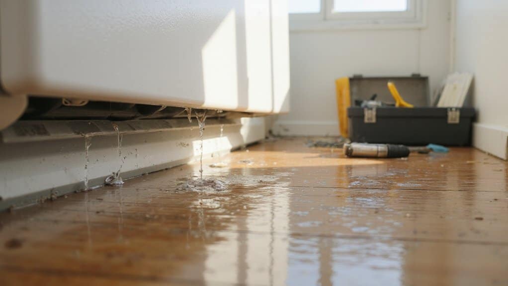 Regular air conditioner maintenance to help prevent water leaks