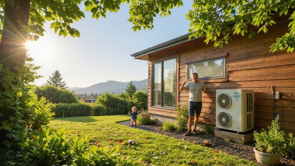 Vancouver Island homeowner using a heat pump for home heating and cooling